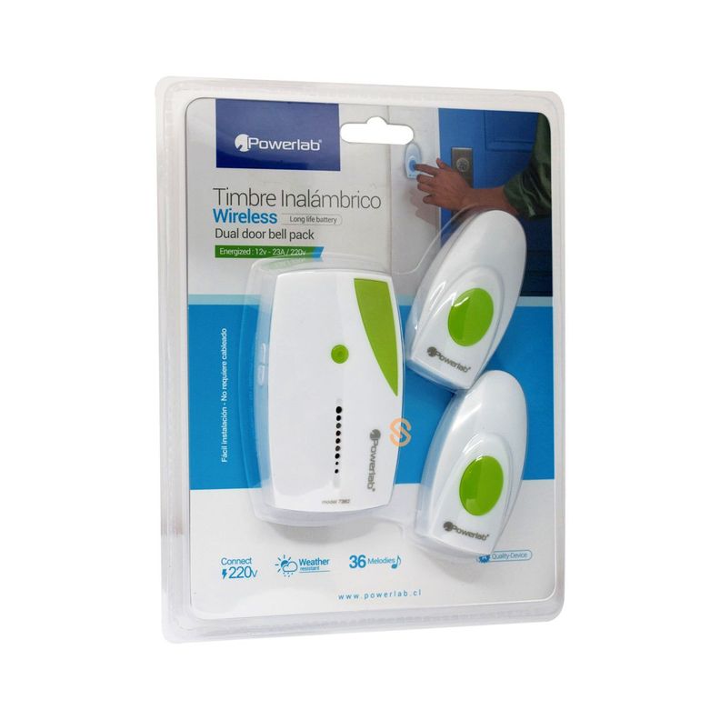 Timbre Inalámbrico Doble Dual Door Bell Pack - Shopyclick-1