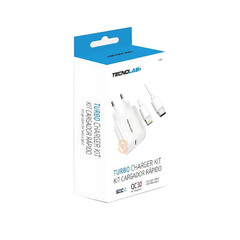 Cargador Rápido Usb-c + Cable Usb-c A Lightning - SC-1