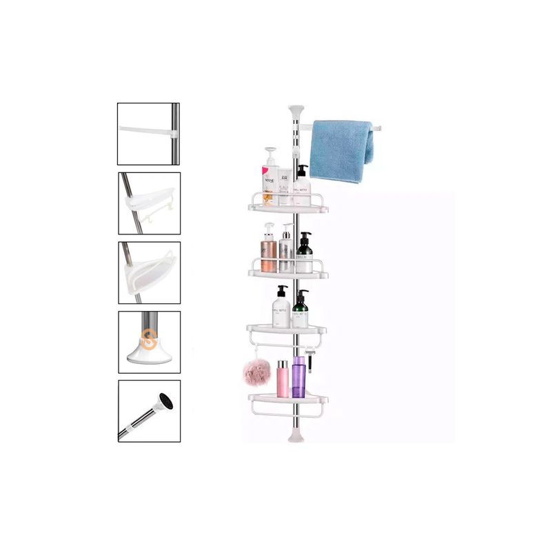 Organizador De Ducha Esquinero Con 4 Repisas - Shopyclick-1