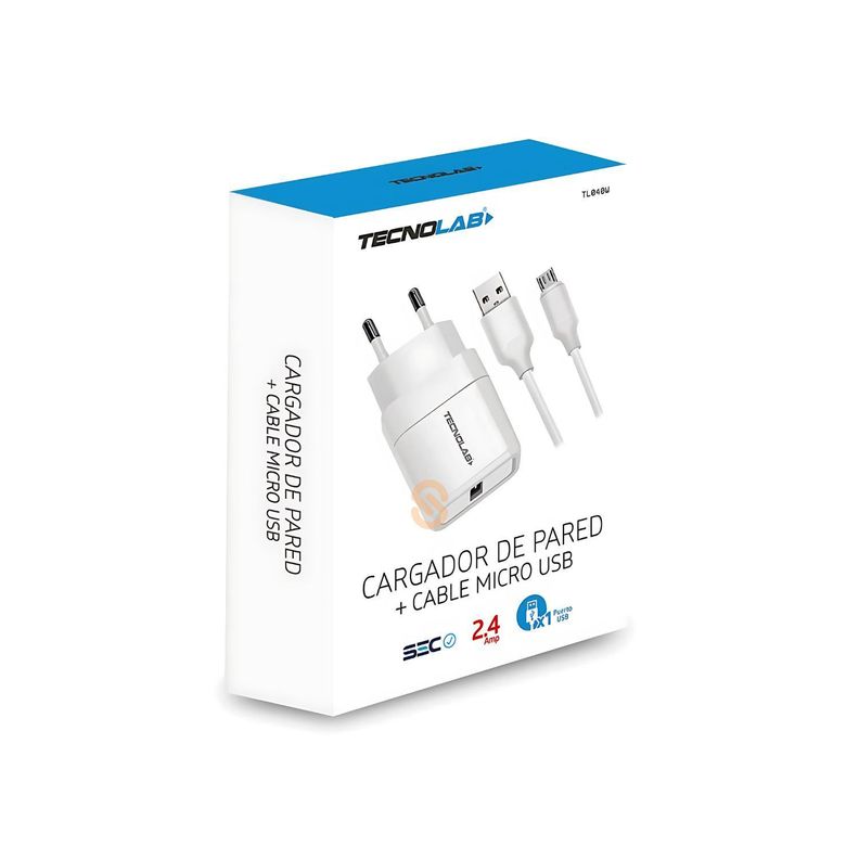 Cargador De Pared Con Cable Micro Usb 2.4a Certificado - SC-1