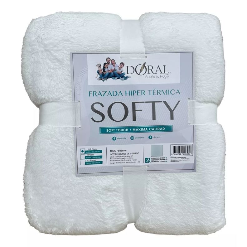 Frazada Lisa 1.5 Plazas Softy Colores Claros - SC-0