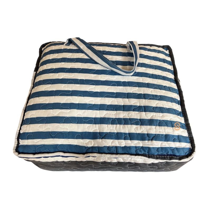 Quilt Estampado Blanco Con Azul Deluxe King - Shopyclick-1