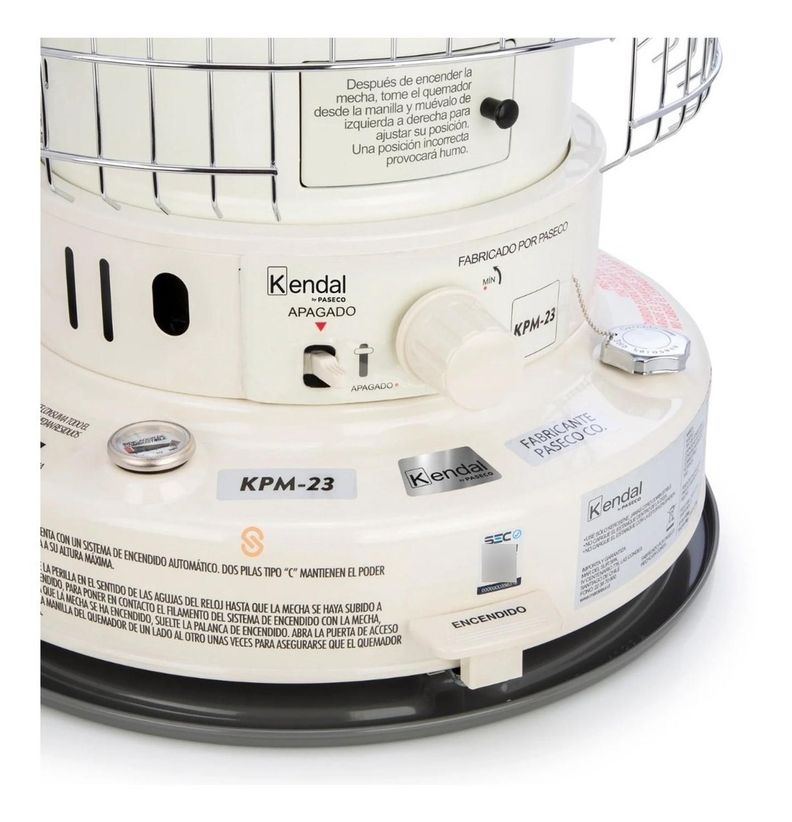 Estufa A Parafina Con Mecha Color Blanco Kendal - Shopyclick-1