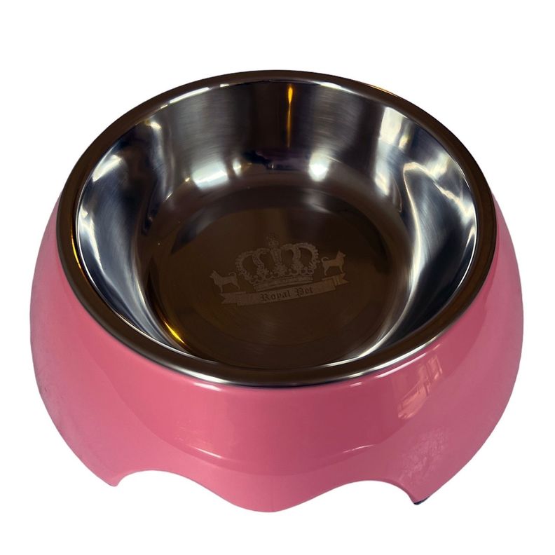 Bowl Comida Para Mascota Pequeño Rosa Royal Pet - Shopyclick-0