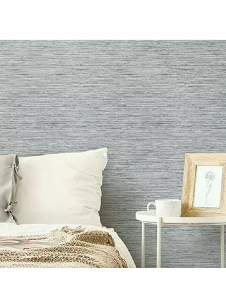 Roommates PVC Autoadhesivo Faux Grasscloth Light Grey (B6767637)-2