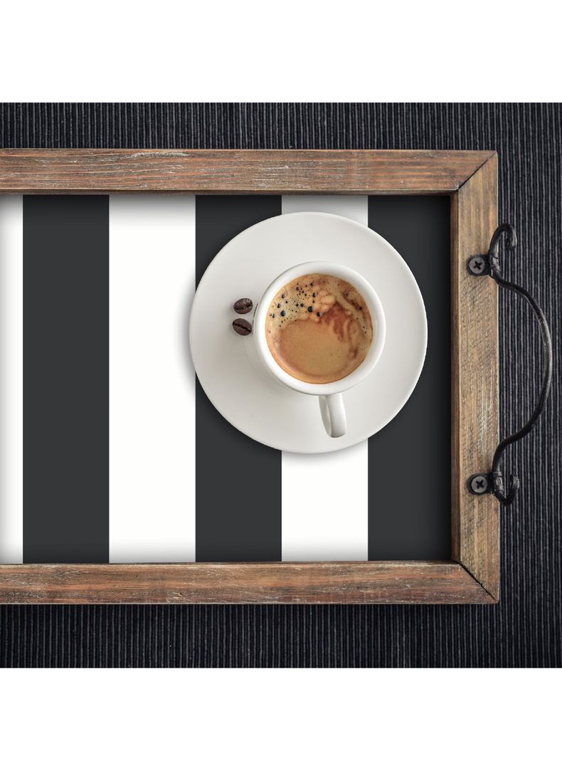 Roommates PVC Autoadhesivo Awning Stripe Black (B6767675)-3