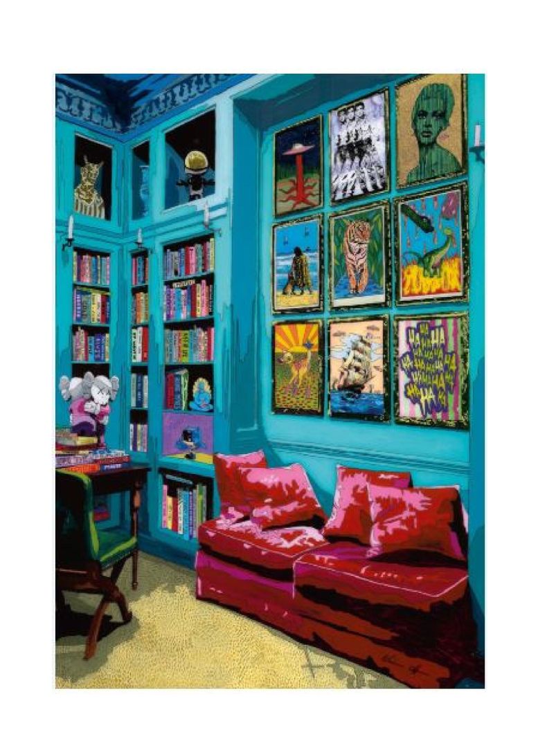 Heye Puzzle 1000 p. Room with Red Sofa Genial (06430082)-1