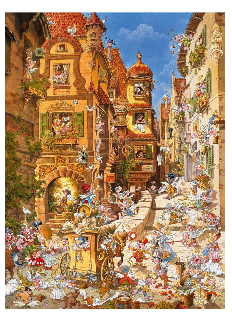 Heye Puzzle 1000 p. Romantic Town by Day Genial (06429874)-1
