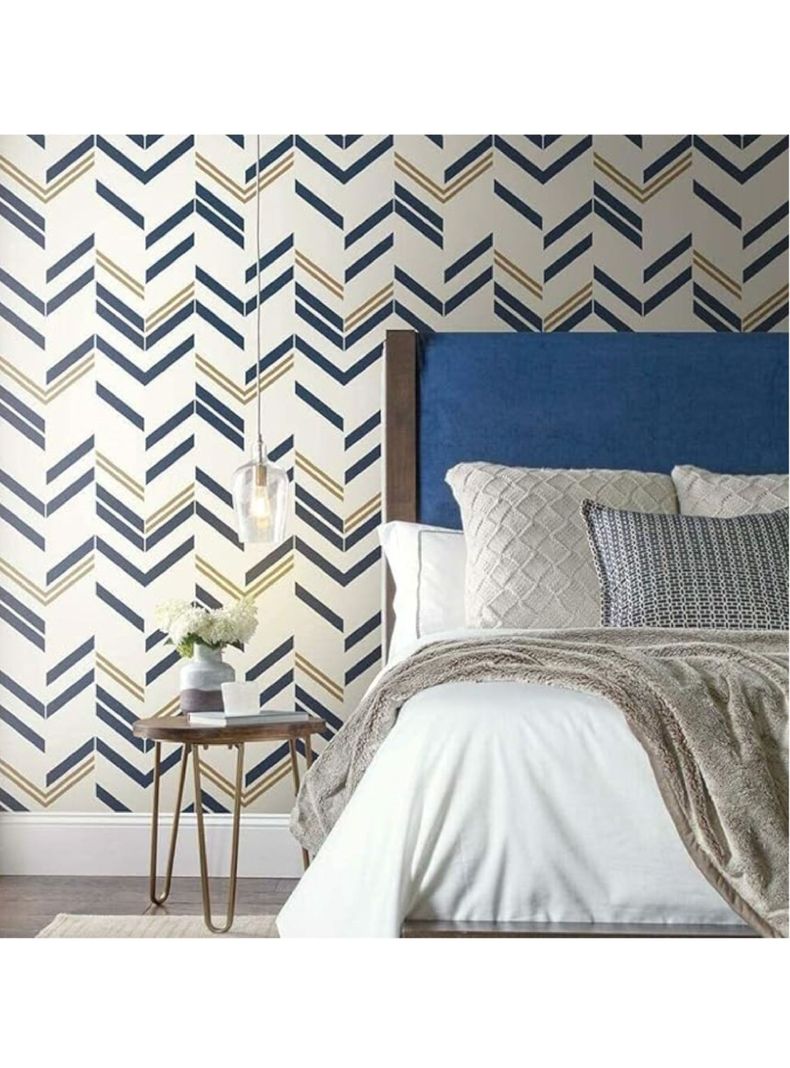 Roommates PVC Autoadhesivo Chevron Strip Blue (B6730846)-3
