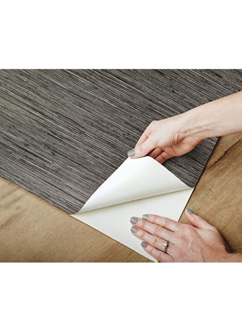 Roommates PVC Autoadhesivo Faux Grasscloth Grey (B6734346)-1