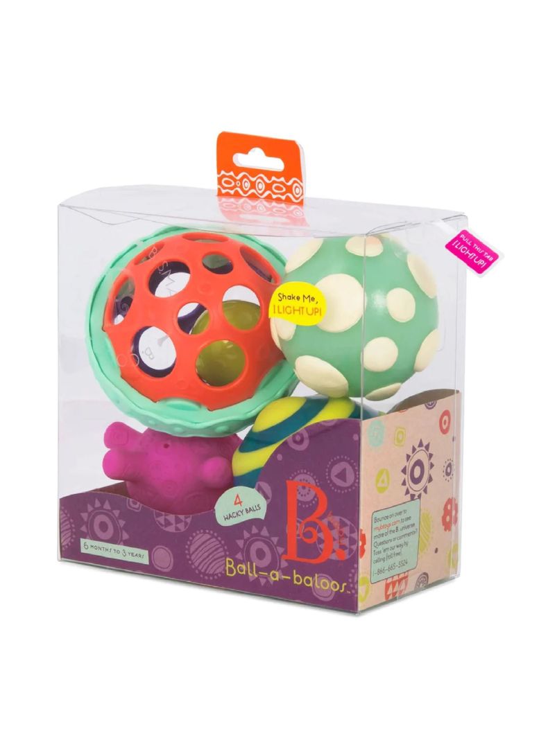 B. Toys Set de 4 pelotas con Textura (B7332907)-0