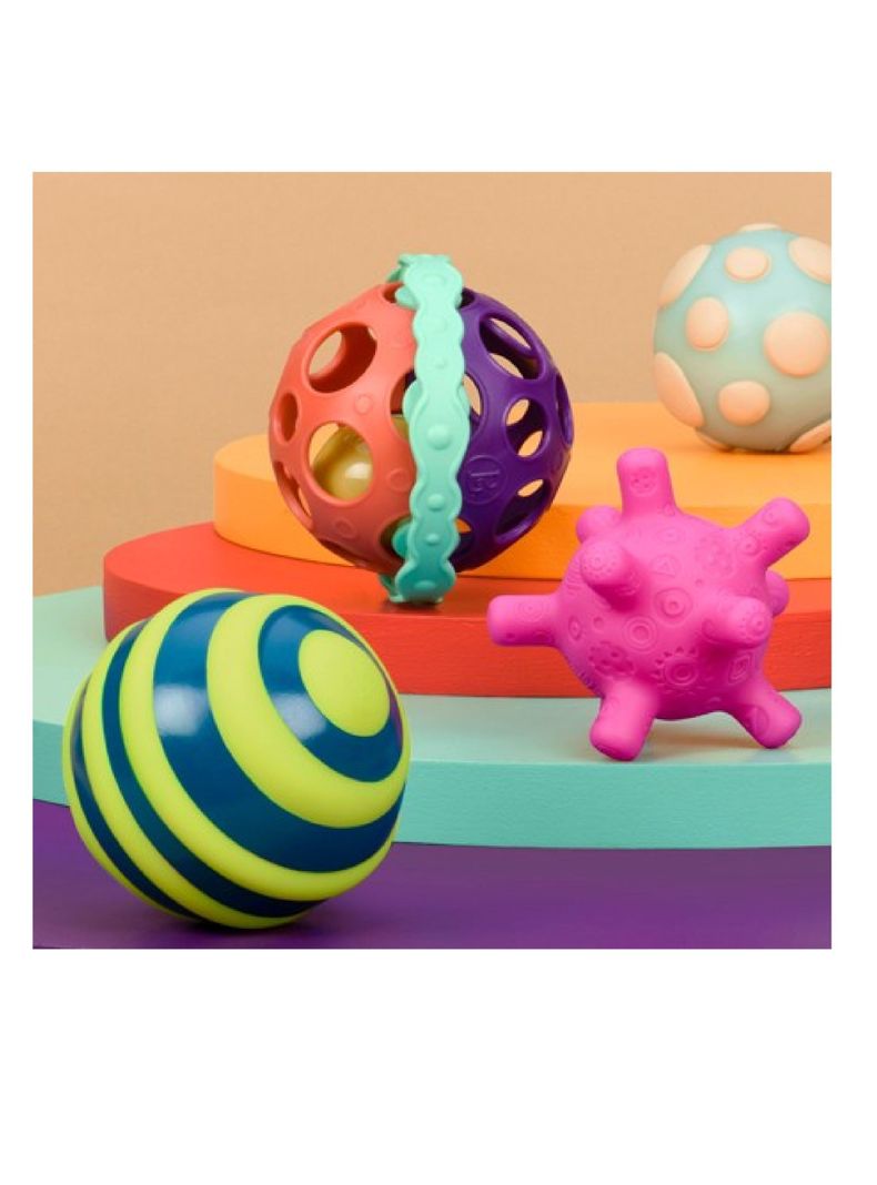 B. Toys Set de 4 pelotas con Textura (B7332907)-2