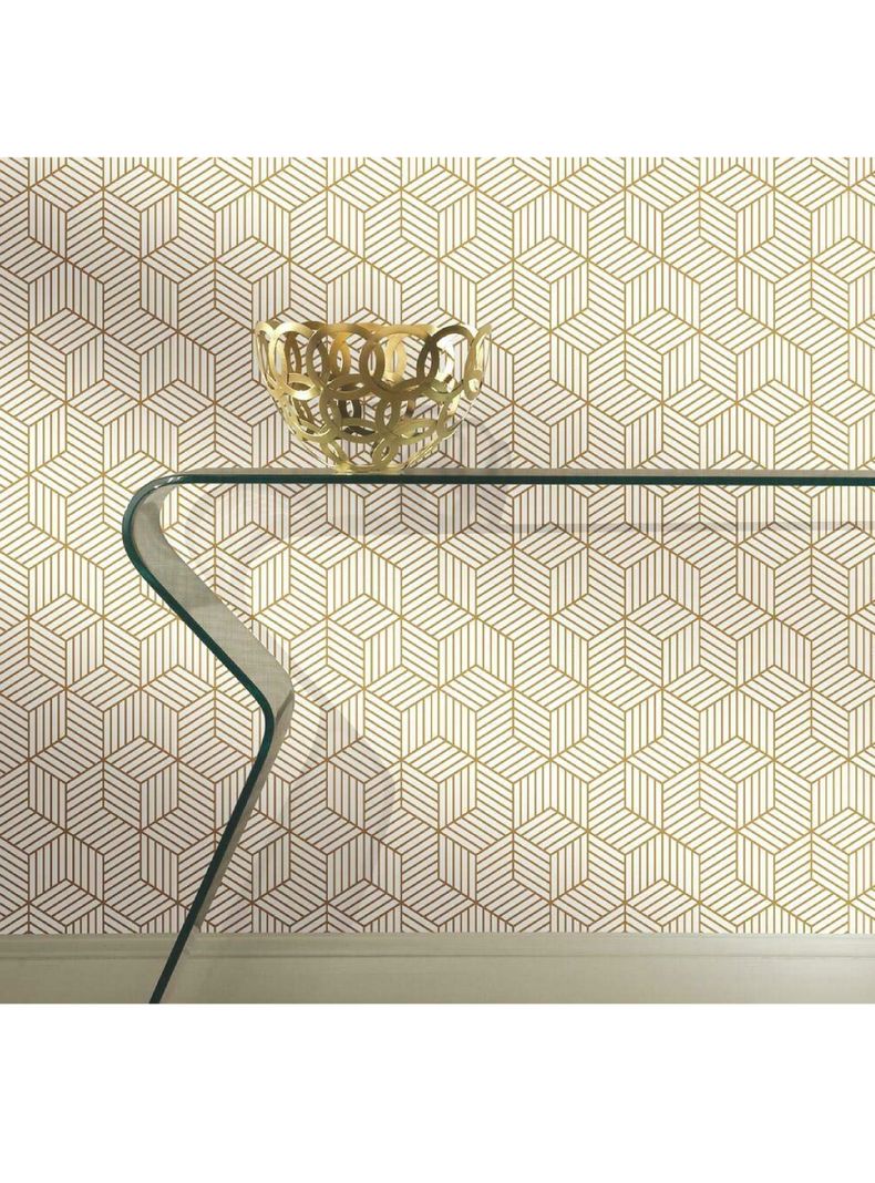 Roommates PVC Autoadhesivo Stripped Hexagon (B6726003)-0