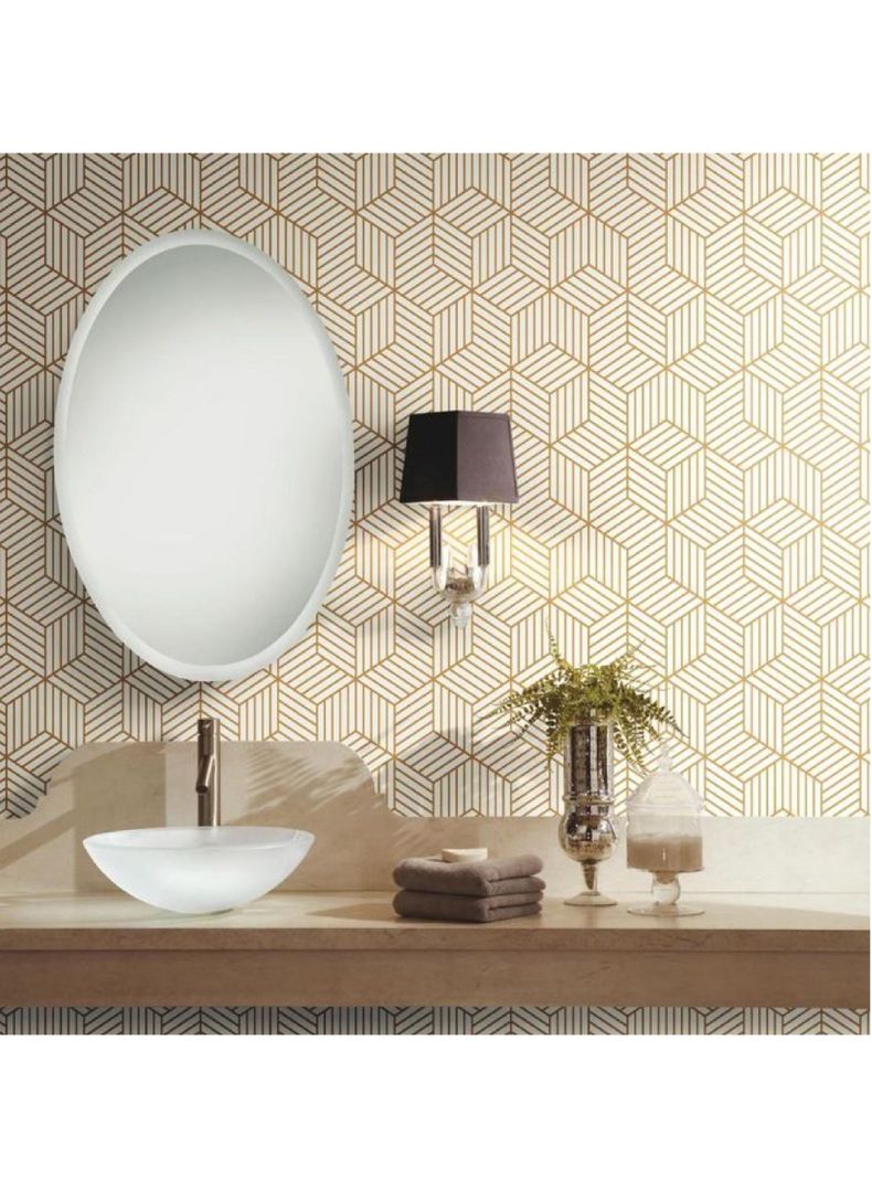 Roommates PVC Autoadhesivo Stripped Hexagon (B6726003)-5