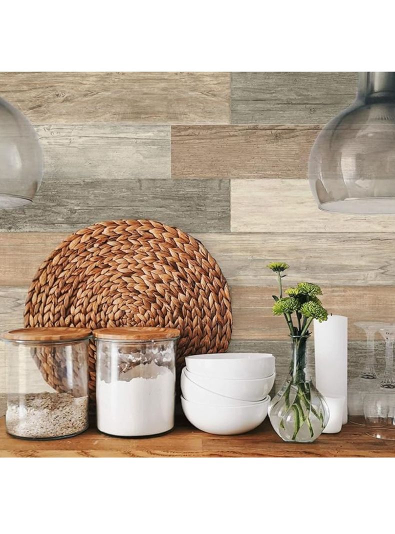 Roommates Stickers Distressed Barn Wood Planks (B6726042)-2