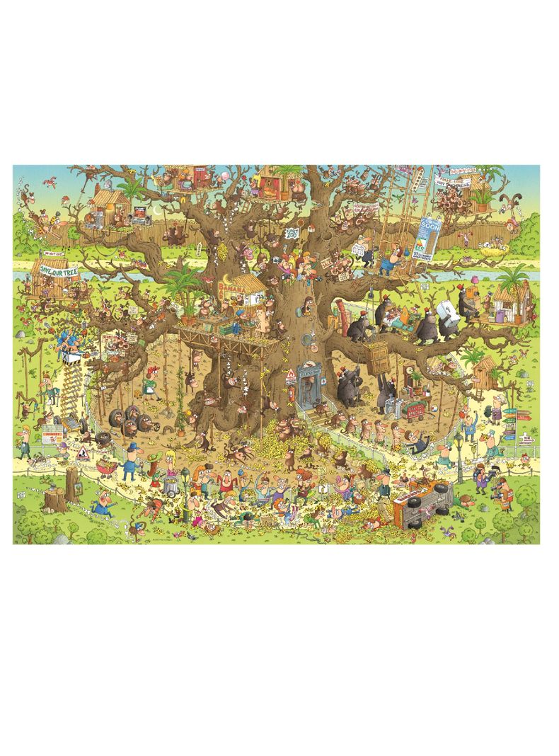 Puzzle de 1000 piezas Monkey Habitat.-1