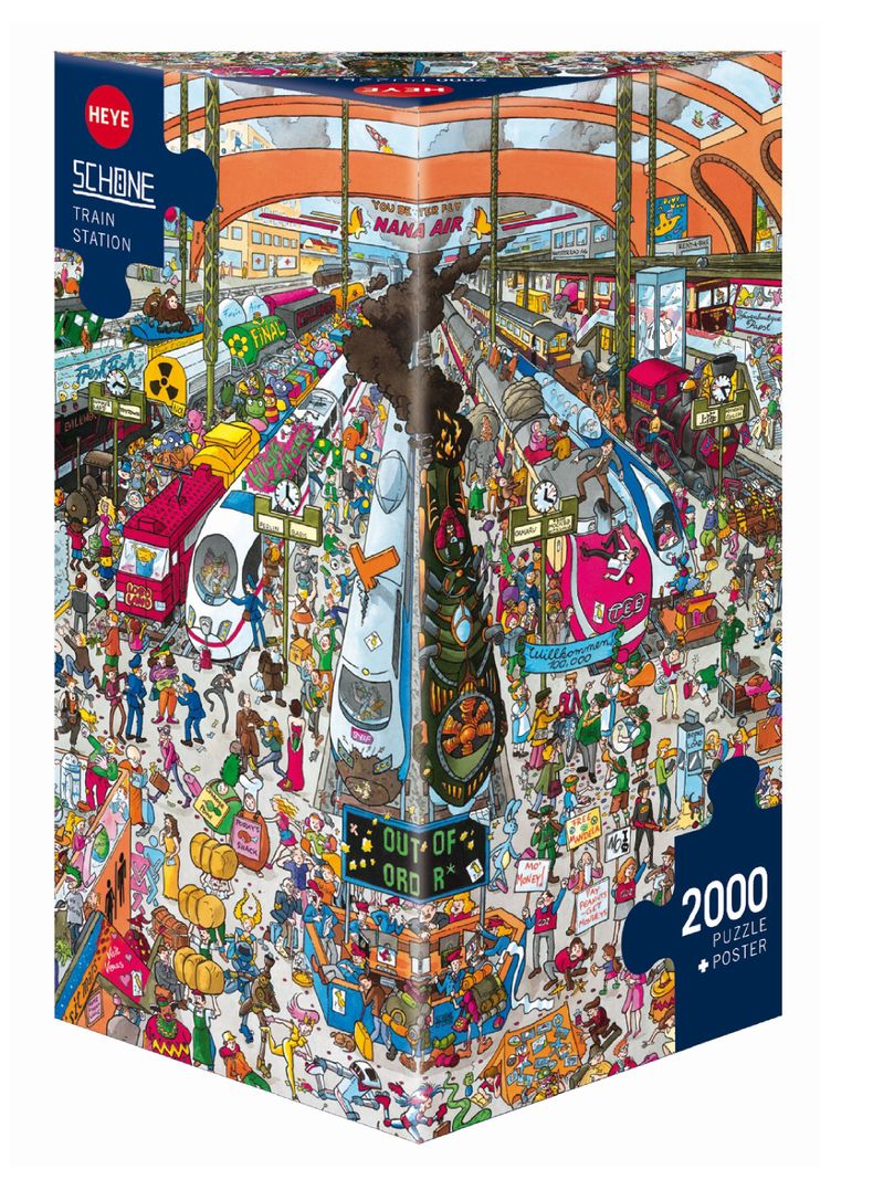 Heye Puzzle 2000 p. Train Station Genial (06629730)-0