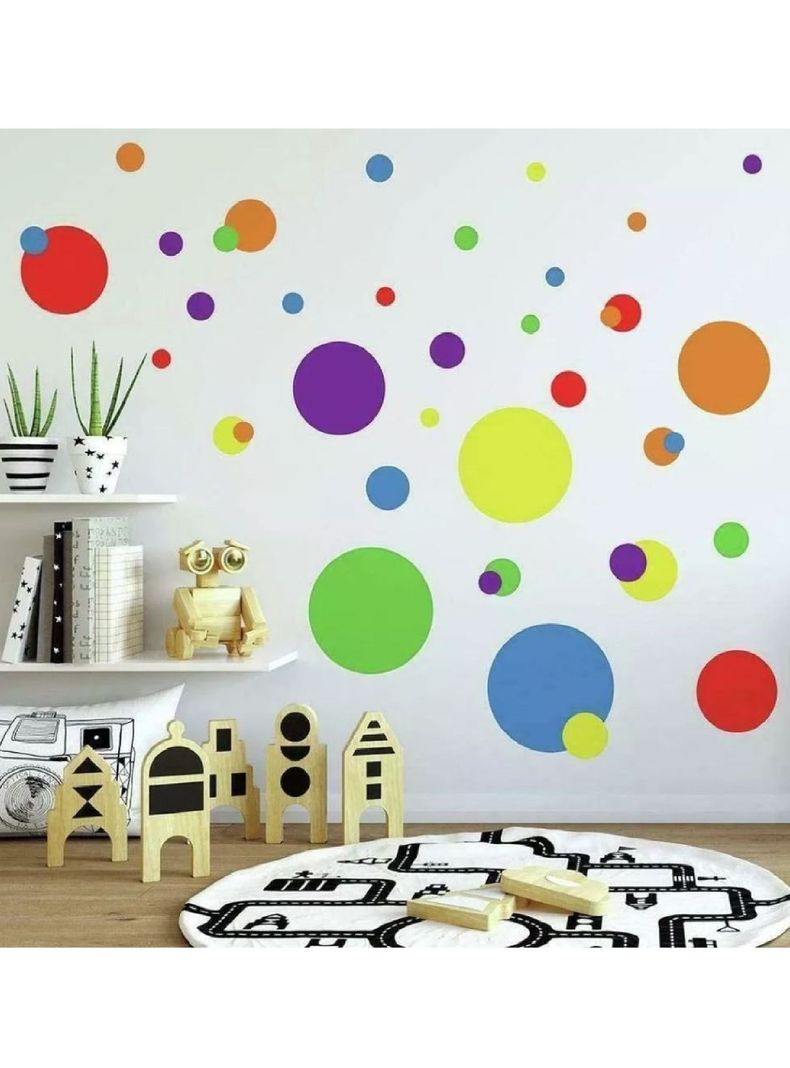 Roommates Stickers Just Color Dots Appliques (B6740164)-0