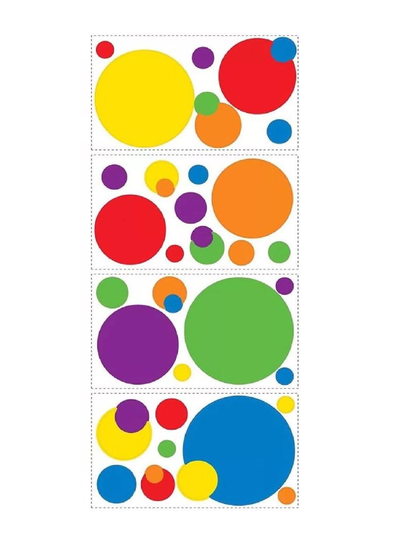 Roommates Stickers Just Color Dots Appliques (B6740164)-1