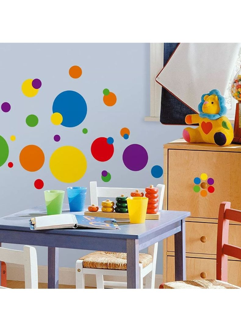 Roommates Stickers Just Color Dots Appliques (B6740164)-2