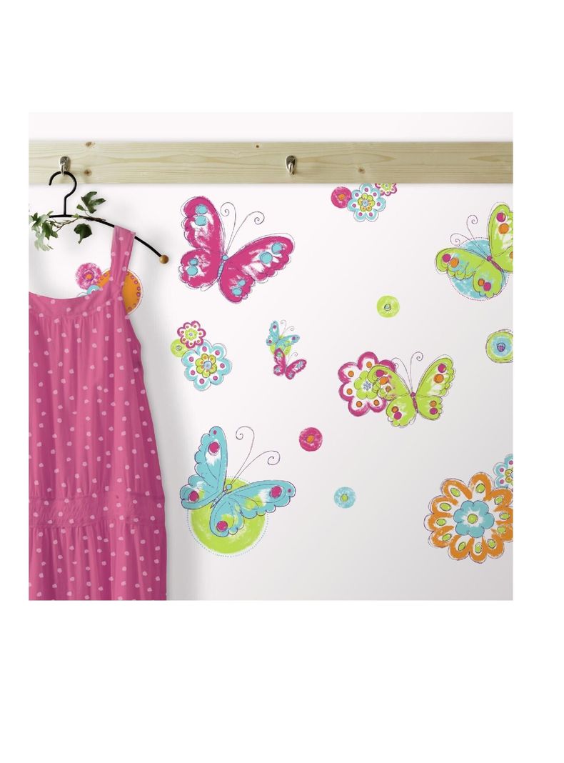 Wallstickers decorativos Brush Work Butterfly (RMK2325SCS)-0