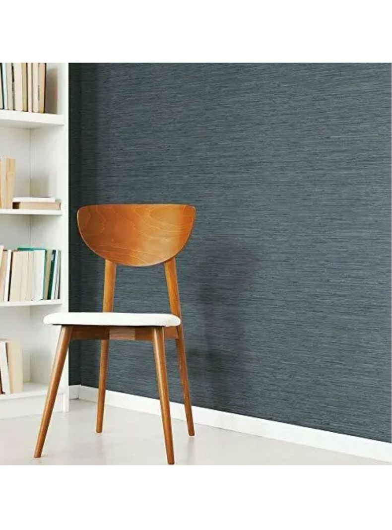 Roommates PVC Autoadhesivo Faux Grasscloth Blue (B6734353)-0