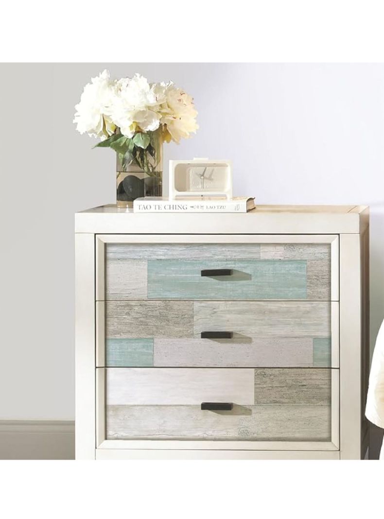 Roommates Stickers Distressed Blue Wood Planks (B6724854)-2