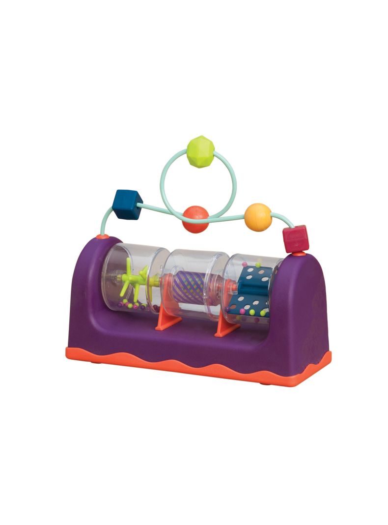 Juego Actividades Laberinto y Sonajero. Spin Rattle and Roll Purple B.Toys (BX1383Z)-0