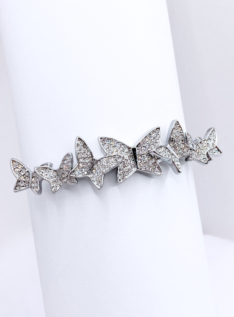 Pulsera Brazalete Mil Mariposa, Circonita Pavé-3