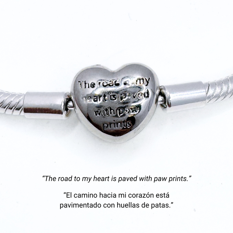 Pulsera Charms Best Friends con Cierre de Mascota en Plata 925-4
