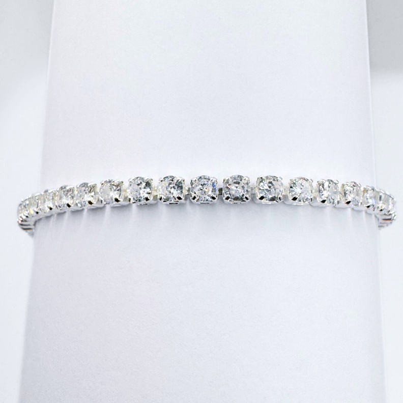 Pulsera de Hilo Brillante con Detalles en Plata 925 y Circón-4