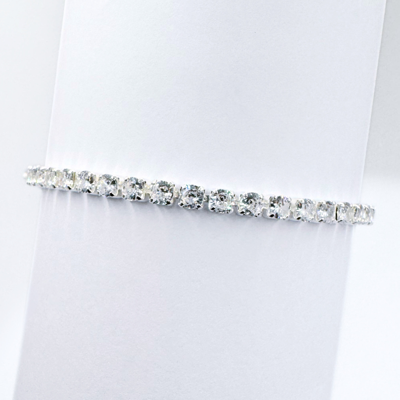 Pulsera de Hilo Brillante con Detalles en Plata 925 y Circón-2