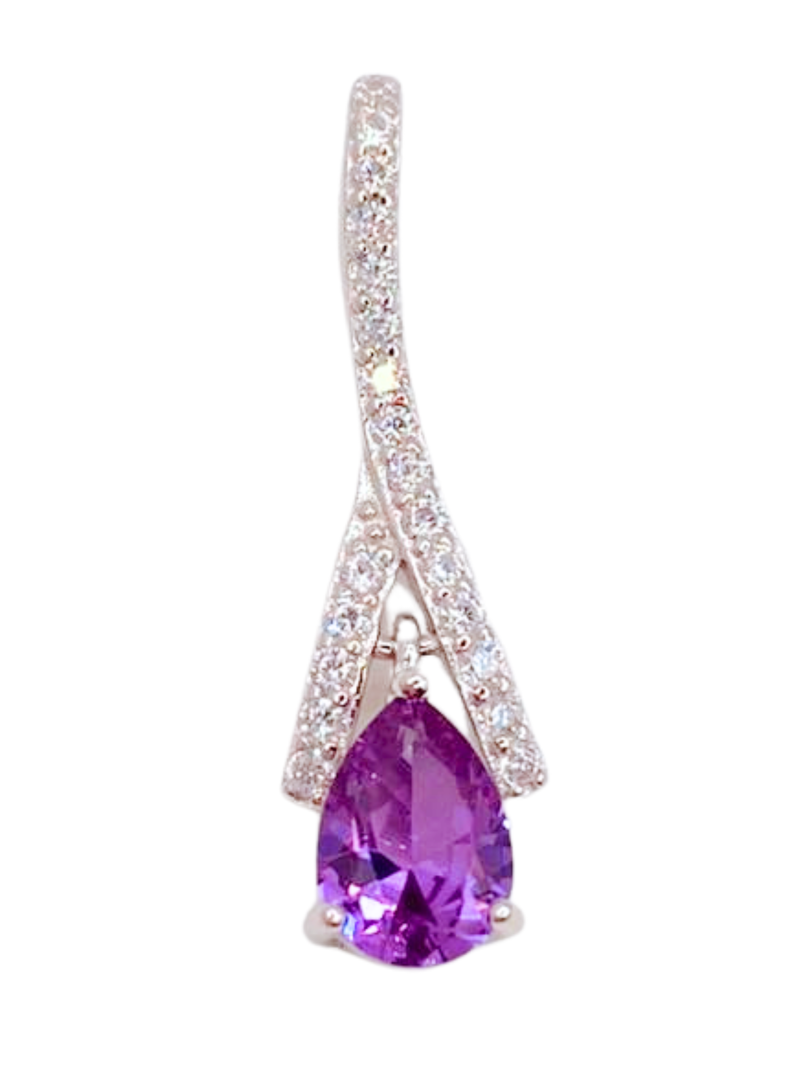 Colgante Elegante en Plata 925 con Zafiro de Alejandría-0