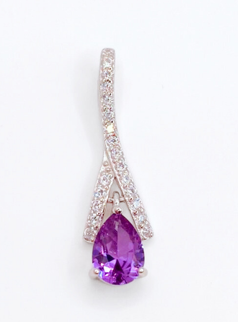 Colgante Elegante en Plata 925 con Zafiro de Alejandría-3