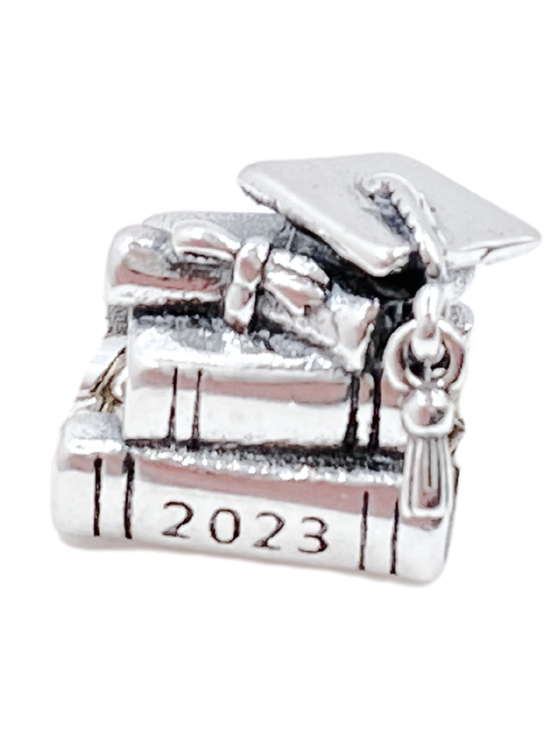 Charm de Libros de la Sabiduría para Pulsera en Plata 925, Regalo Graduación-0