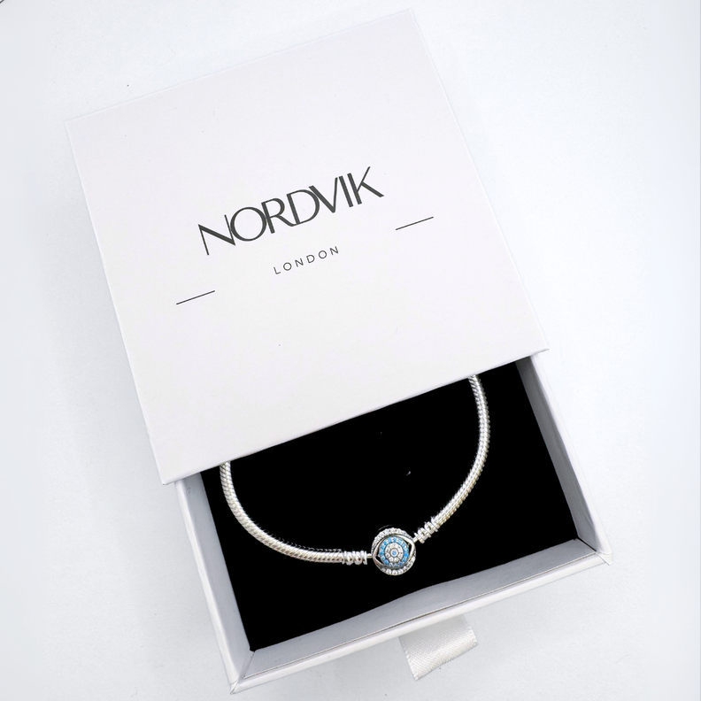 Pulsera Charms Ojo Turco Personalizable en Plata 925-4