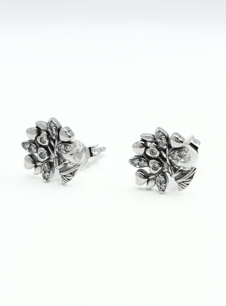 Aros Árbol De La Vida Y Corazones Con Circones, Plata 925-3