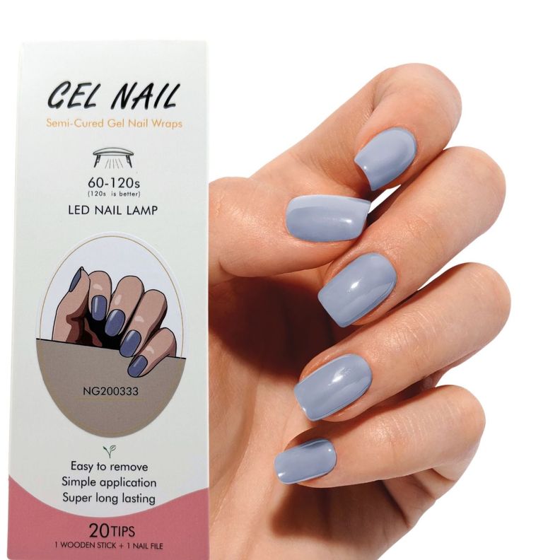 Uñas Gel Semi Curado Manicure - Gris Lavanda