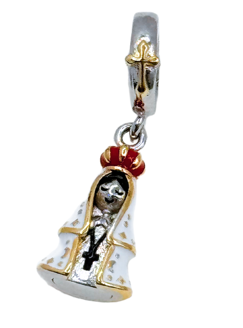 Charm Colgante de Virgen para Pulsera en Plata 925, Regalo Primera Comunión, Religión-0