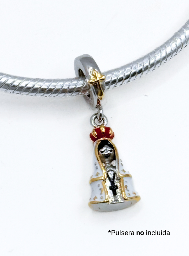Charm Colgante de Virgen para Pulsera en Plata 925, Regalo Primera Comunión, Religión-1