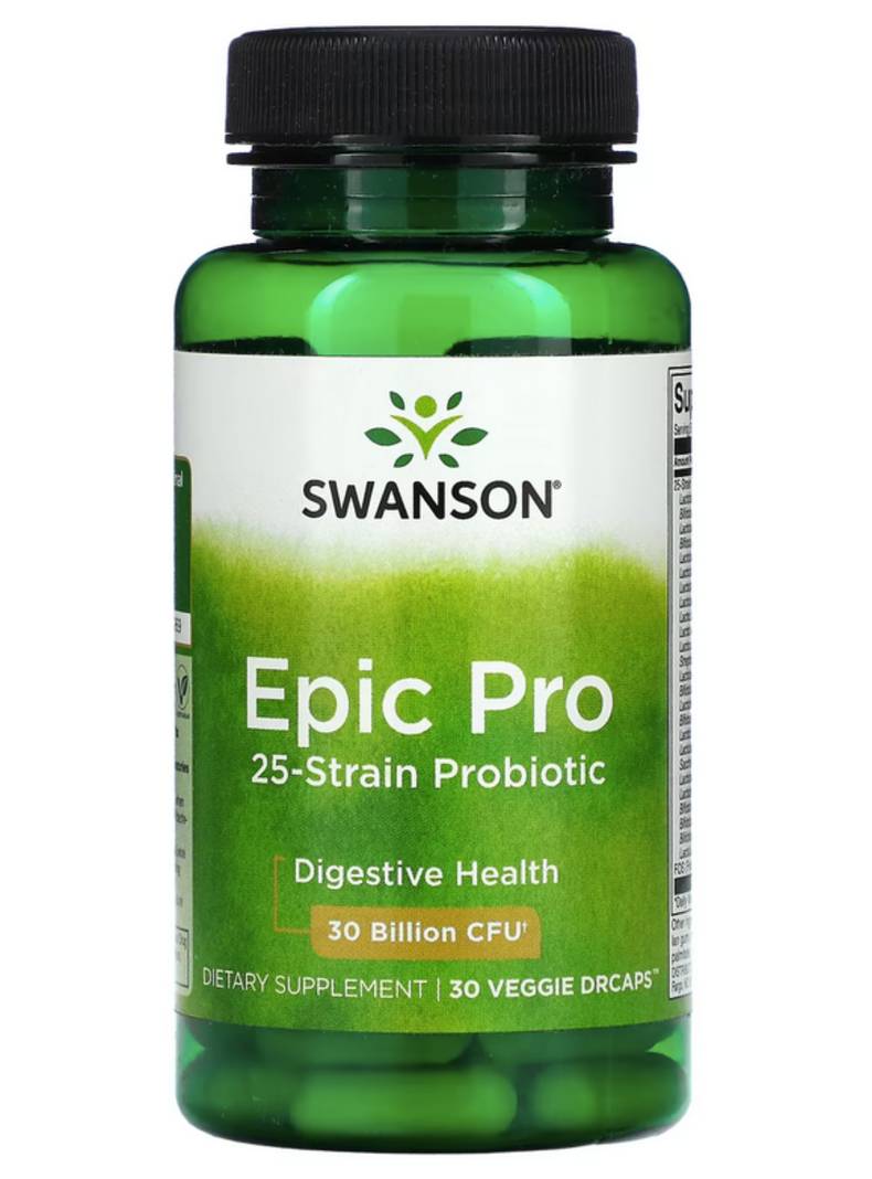 Probioticos 25 Cepas Epic Pro Swanson 30 Billones UFC 30 Capsulas Digestion