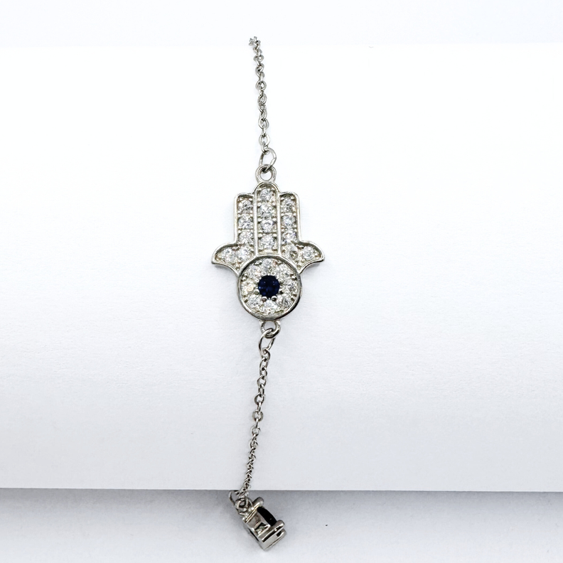 Pulsera de Protección Mano de Fátima, Plata 925, Regalo Perfecto-2