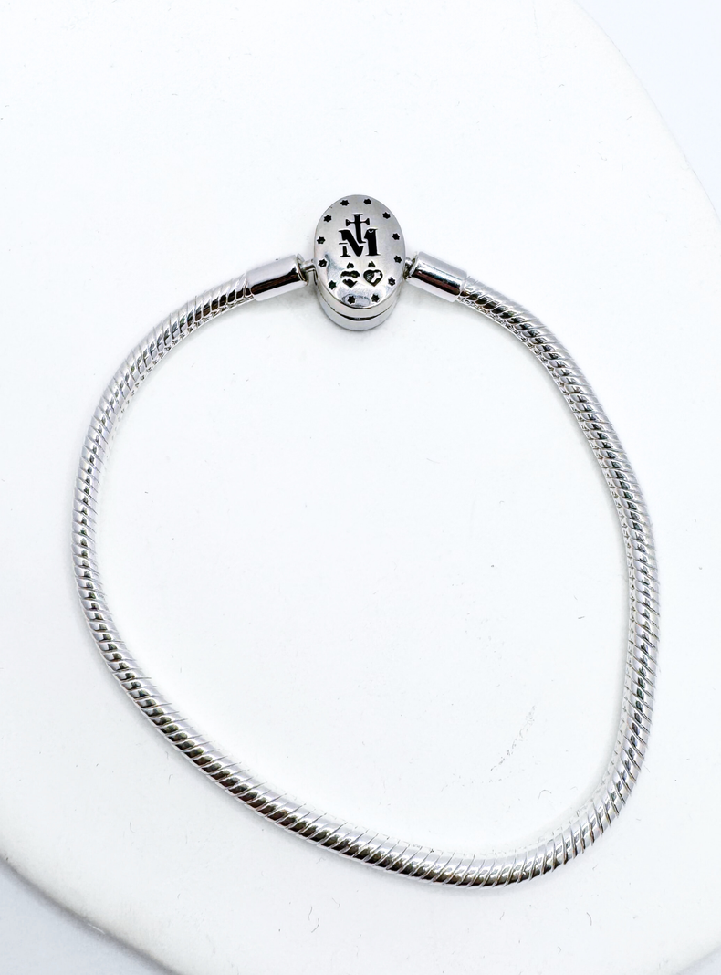 Pulsera Virgen Circonitas De Colores Para Charms, Plata 925-2