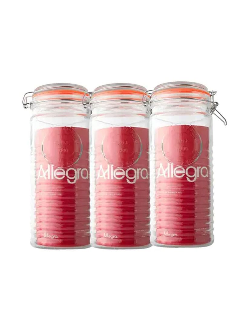 Pack de 3 Frascos con tapa de Vidrio 1,4L Allegra