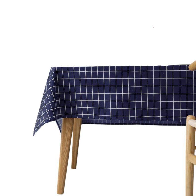 Mantel Rectangular Estampado Cuadriculado-0