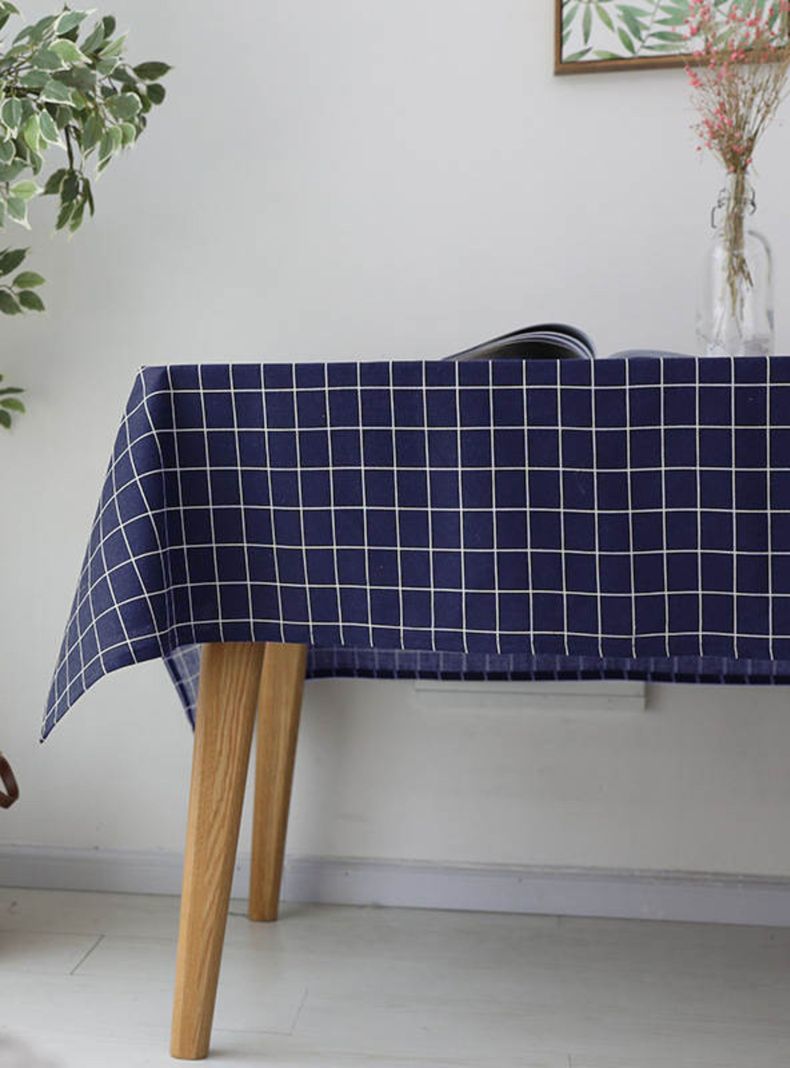 Mantel Rectangular Estampado Cuadriculado-2