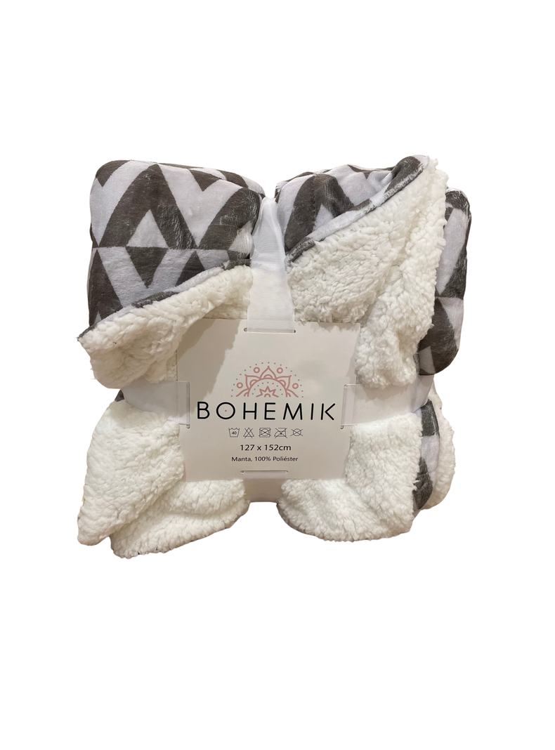 Manta Gray Flannel  Suave, Liviana y Estilo Acogedor 127 cm x 152 cm