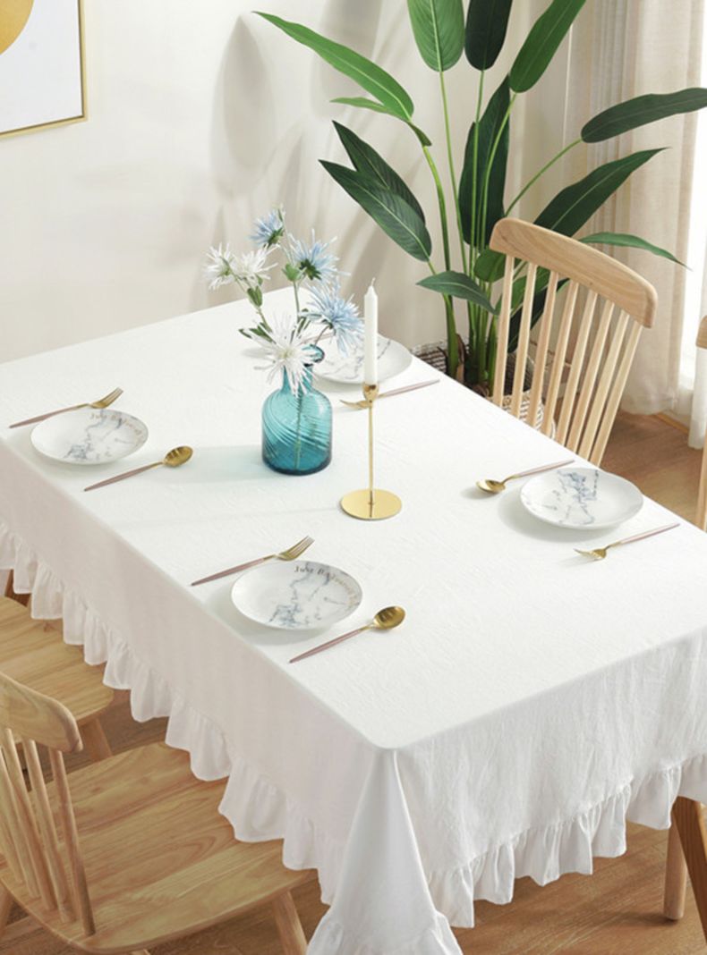 Mantel Rectangular Blanco 140 cm x 200 cm-3