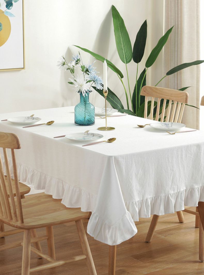 Mantel Rectangular Blanco 140 cm x 200 cm-2
