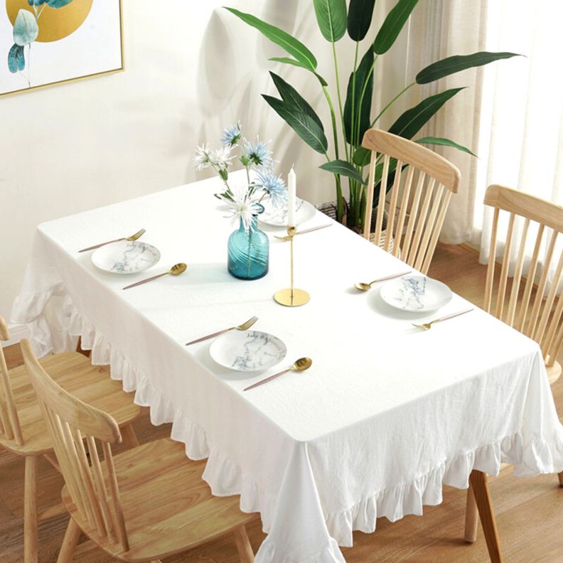 Mantel Rectangular Blanco 140 cm x 200 cm-5